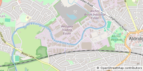Map of Walsall, West Midlands