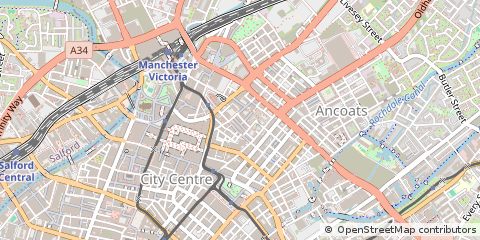 Map of Manchester, Greater Manchester