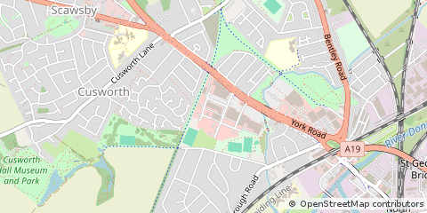 Map of Doncaster, South Yorkshire