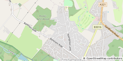 Map of Wokingham, Berks