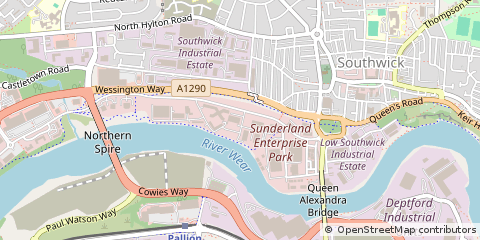 Map of Sunderland