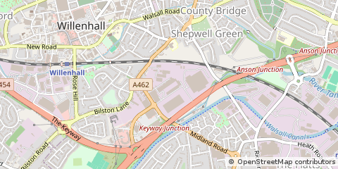 Map of Willenhall, West Midlands