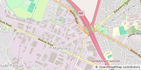 Map of Newtownabbey