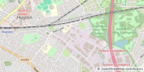 Map of Huyton, Merseyside
