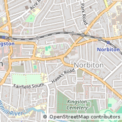 Map of Kingston Upon Thames, Surrey
