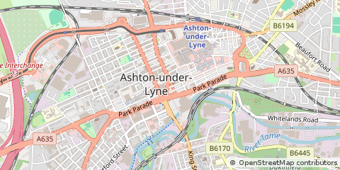 Map of Ashton-Under-Lyne