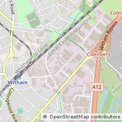 Map of Witham, Essex