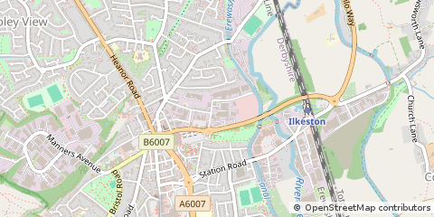 Map of Ilkeston, Derbys