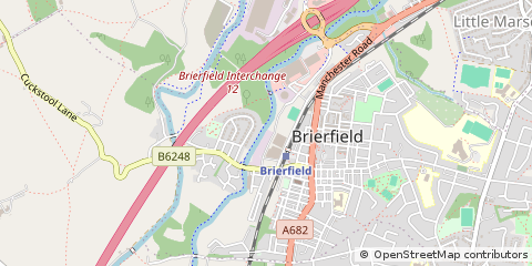 Map of Burnley, Lancashire