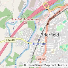 Map of Burnley, Lancashire