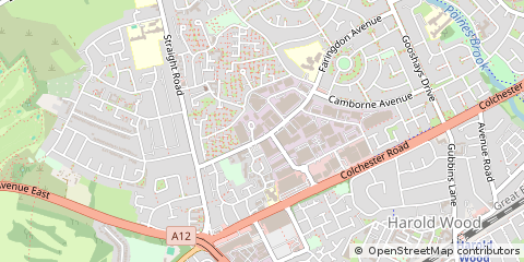 Map of Romford, Essex