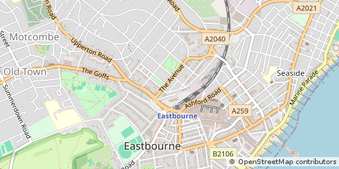 Map of Eastbourne, East Sussex