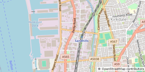 Map of Liverpool, Merseyside