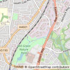 Map of Cannock, Staffordshire