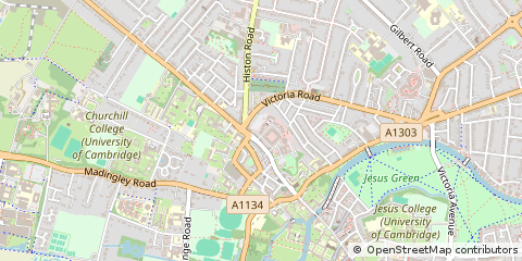 Map of Cambridge, Cambridgeshire