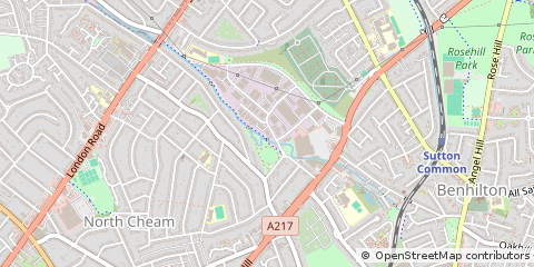 Map of Sutton, Surrey