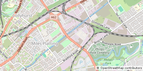Map of Manchester, Lancashire
