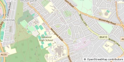 Map of Rotherham