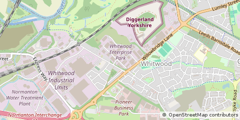 Map of Castleford, West Yorkshire