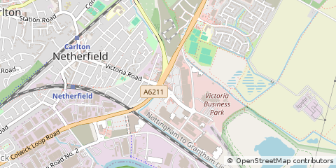 Map of Nottingham, Nottinghamshire
