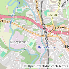 Map of Hyde, Greater Manchester