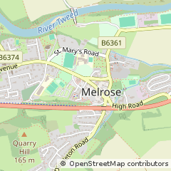 Map of Borders, Roxburghshire