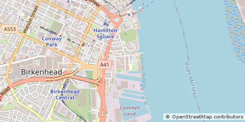 Map of Birkenhead, Wirral