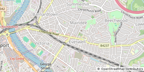Map of Newport, Gwent