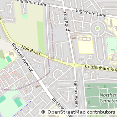 Map of East Yorkshire, Hull