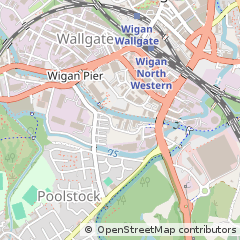 Map of Wigan, Greater Manchester