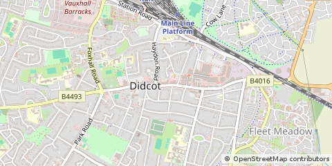 Map of Didcot, Oxon