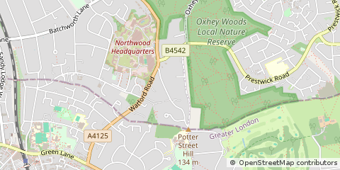 Map of Northwood, Middx