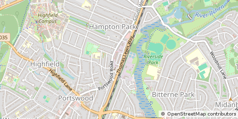 Map of Southampton, Hampshire