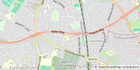 Map of Leicester