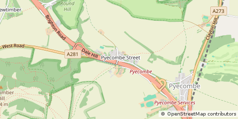 Map of Pyecombe, West Sussex