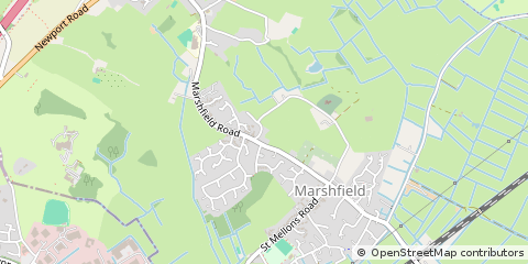 Map of Marshfield, South Wales