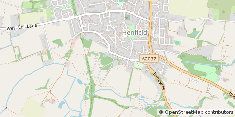 Map of Henfield, West Sussex