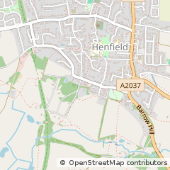 Map of Henfield, West Sussex