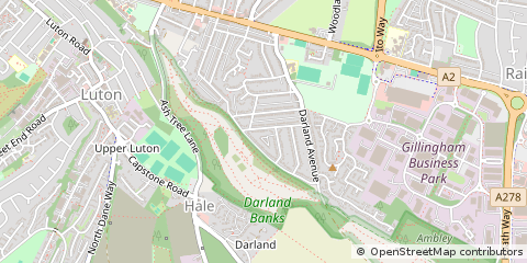 Map of Gillingham, Kent