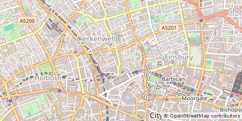 Map of Clerkenwell