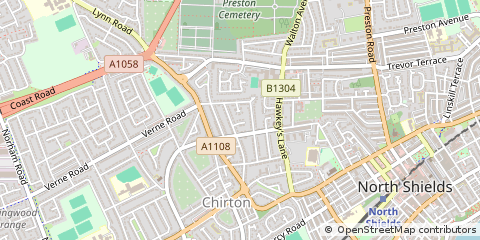 Map of North Shields