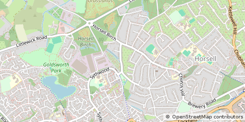 Map of Woking, Surrey