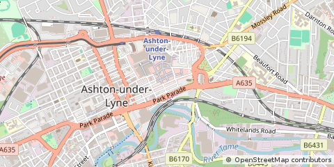 Map of Ashton-Under-Lyne