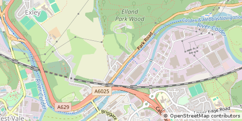 Map of Elland, West Yorkshire