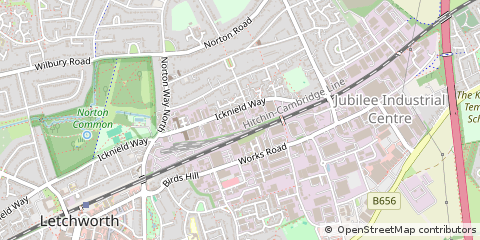 Map of Letchworth, Herts