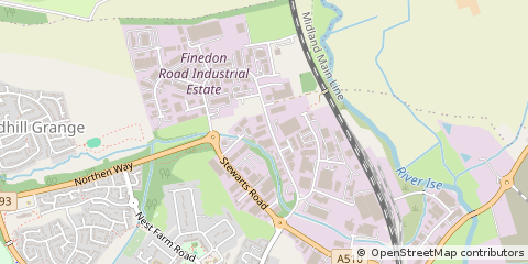Map of Wellingborough, Northamptonshire