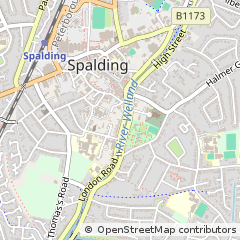 Map of Spalding, Lincolnshire