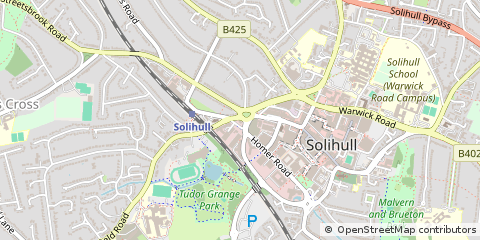 Map of Solihull, West Midlands