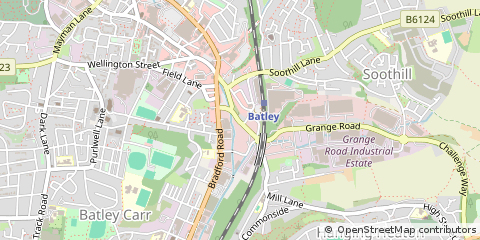 Map of Batley, West Yorkshire