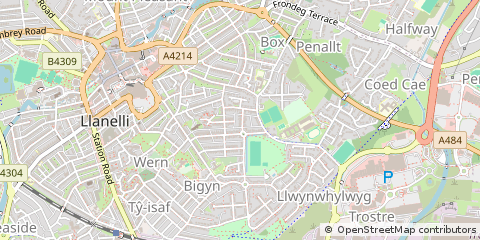 Map of Llanelli